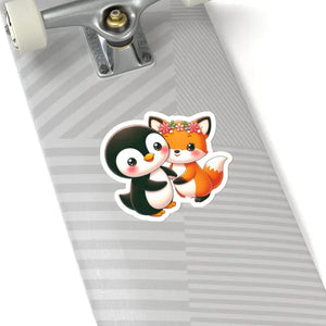 Paper Products - Squirrel Kiss-cut Stickers - Penguin Design - Dipaliz 6’’ × / White