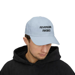 White Dad Cap - Adventure Awaits Classic Everyday Style - Dipaliz - Baseball Caps