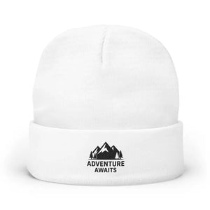 Adventure Awaits Knit Beanie - Cozy Winter Hat - Dipaliz - one Size / White - Beanies
