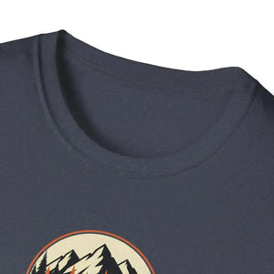 Retro Camping Mountain Tee - Adventure Awaits Lightweight Cotton - Dipaliz - T-shirt