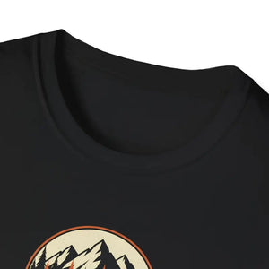 Retro Camping Mountain Tee - Adventure Awaits Lightweight Cotton - Dipaliz - T-shirt