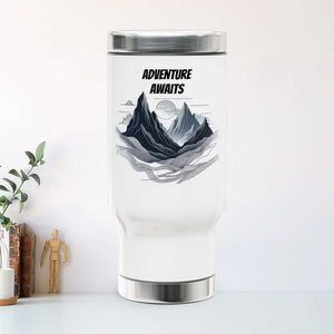 Stainless Steel Travel Mug 14oz - Adventure Ready - Dipaliz - Mugs
