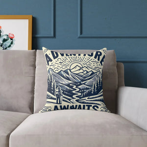 Adventure Awaits Pillow – Cozy Bohemian Throw - Dipaliz - Pillows