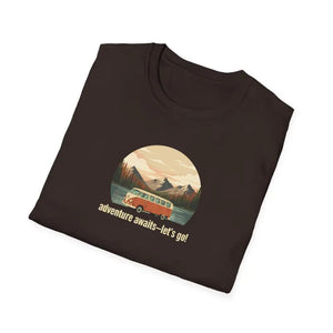 Retro Mountain Camping Graphic Tee - Lightweight Cotton - Dipaliz - T-shirt