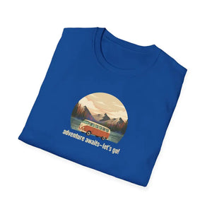 Retro Mountain Camping Graphic Tee - Lightweight Cotton - Dipaliz - T-shirt