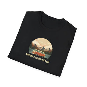 Retro Mountain Camping Graphic Tee - Lightweight Cotton - Dipaliz - T-shirt