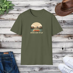 Retro Mountain Camping Graphic Tee - Lightweight Cotton - Dipaliz - Military Green / s - T-shirt