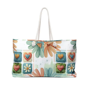 Floral Pattern Weekender Bag for Women’s Fashion Adventures - Dipaliz - 24’’ × 13’’ - Tote Bags