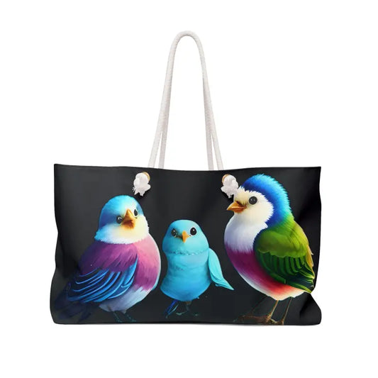 Trendy Cute Birds Polyester Weekender Bag for Stylish Getaways - 24’’ × 13’’ Bags