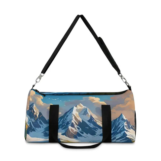 Conquer Adventures with the Snow Capped Mountains Duffel Bag - Small Bags