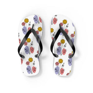 Flip Flops - Floral Print Summer Style Comfort - Dipaliz - s / Black Sole - Slippers