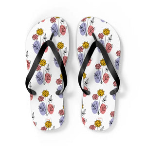 Flip Flops - Floral Print Summer Style Comfort - Dipaliz - l / Black Sole - Slippers