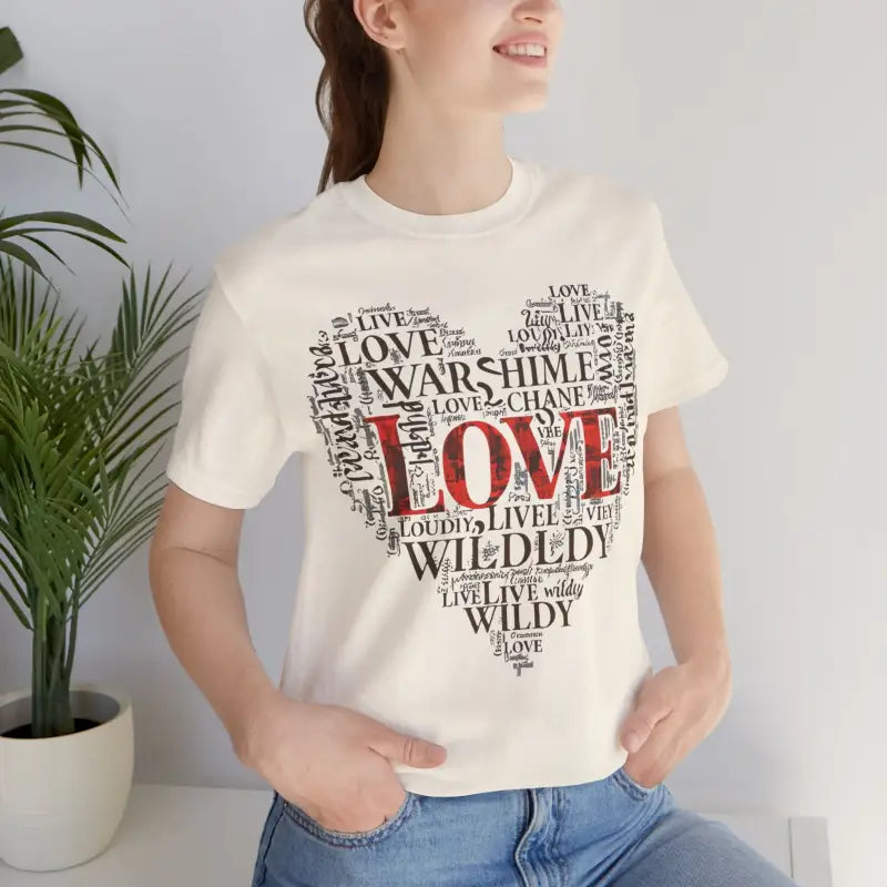 Discover the Thrill with Adventure Heart Tee - Natural / s T-shirt