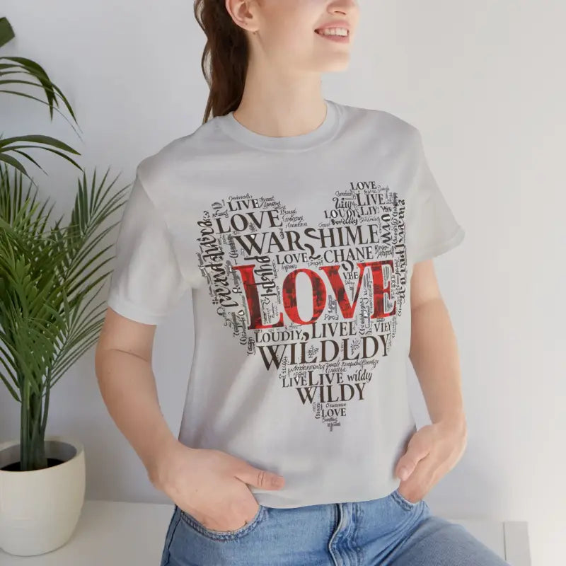 Discover the Thrill with Adventure Heart Tee - Silver / s T-shirt