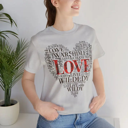 Discover the Thrill with Adventure Heart Tee - Silver / s T-shirt