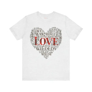 T-shirt - Adventure Heart Tee - Word Cloud Art Design - Dipaliz