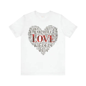 T-shirt - Adventure Heart Tee - Word Cloud Art Design - Dipaliz