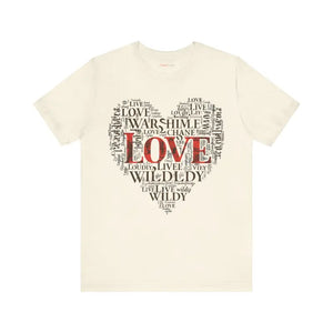 T-shirt - Adventure Heart Tee - Word Cloud Art Design - Dipaliz