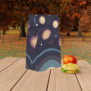 Space Lunch Bag - Insulated Galaxies Stars Design - Dipaliz - 11.75’’ × 7.25’’ 4.75’’ - Bags