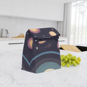 Space Lunch Bag - Insulated Galaxies Stars Design - Dipaliz - 11.75’’ × 7.25’’ 4.75’’ - Bags