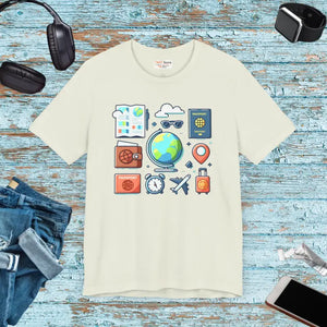 Adventure Passport Unisex Tee for Travel Lovers - Dipaliz - Citron / Xs - T-shirts