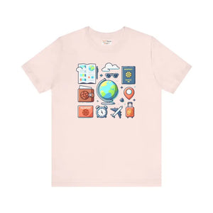 Adventure Passport Unisex Tee for Travel Lovers - Dipaliz - Soft Pink / Xs - T-shirts