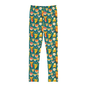 Youth Leggings Animal Pattern Ultra Stretch Safari Spark - Dipaliz - Activewear