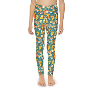 Youth Leggings Animal Pattern Ultra Stretch Safari Spark - Dipaliz - Activewear