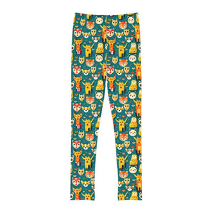 Youth Leggings Animal Pattern Ultra Stretch Safari Spark - Dipaliz - Activewear