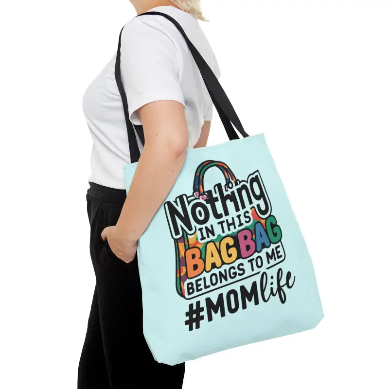 Trendy Blue Aop Tote: Unleash your Mom Life - Large Bags