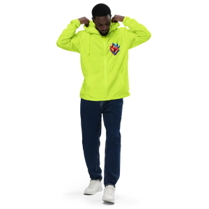 Geometric Pattern Zip Jacket Water Resistant Style Dipaliz - Safety Yellow / Xs - Windbreakers