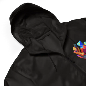 Geometric Pattern Zip Jacket Water Resistant Style Dipaliz - Windbreakers