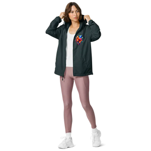 Geometric Pattern Zip Jacket Water Resistant Style Dipaliz - Windbreakers