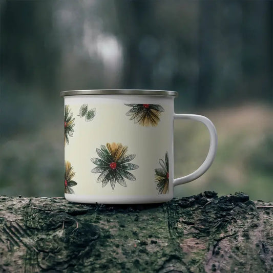 Stay Hydrated with our Nature-loving Enamel Camping Mug - 12oz