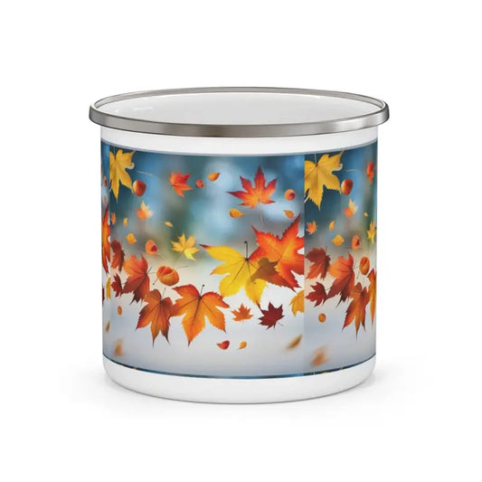 Fall Foliage Enamel Camping Mug for your Wilderness Trips - 12oz