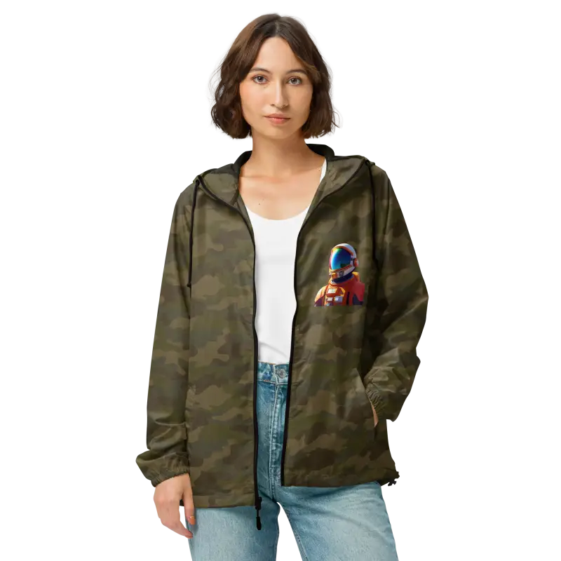 Conquer Journeys with the Dipaliz Windbreaker Astronaut Jacket - Forest Camo / Xs