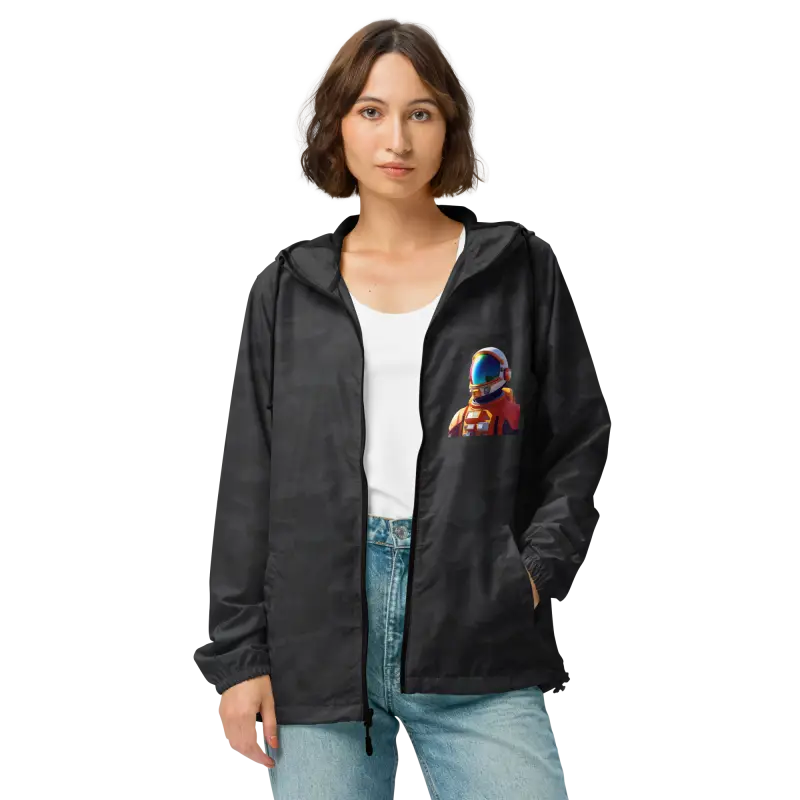 Conquer Journeys with the Dipaliz Windbreaker Astronaut Jacket - Black Camo / Xs