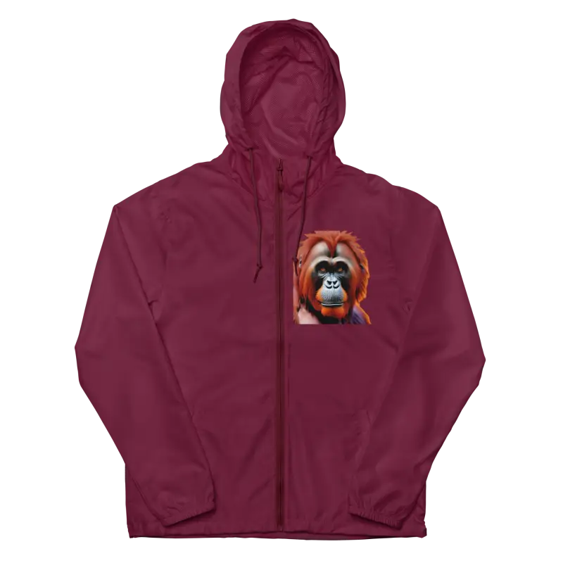 Orangutan Windbreaker: Lightweight Water-resistant Outdoor Gear - Maroon / Xs Clothing