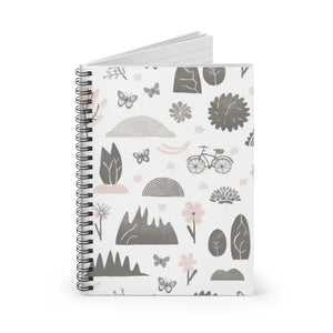 Ruled Line Notebook Nature Elements Pastel Adventure - Dipaliz - one Size - Notebooks & Notepads