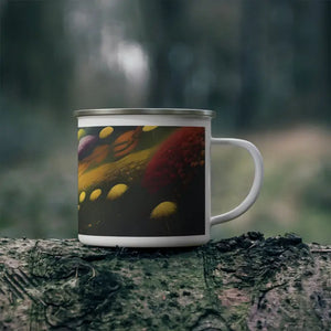 Mug - Stainless Steel Camping with Bold Dandelions Print - Dipaliz 12oz