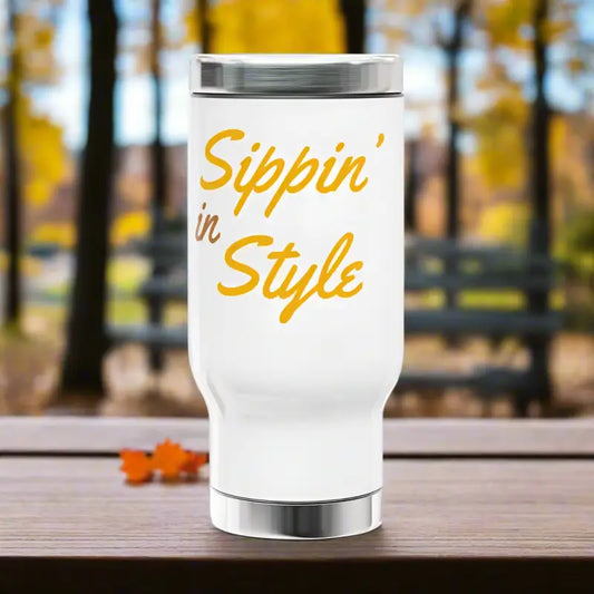 Stainless Steel Travel Mug for Outdoor Sipping Fun - 14oz