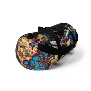 World Map Duffel Bag Polyester Oxford Canvas Travel Gear Dipaliz - Bags