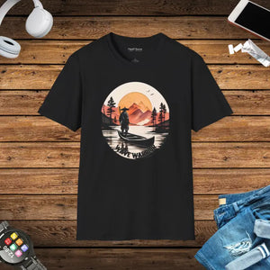 Unisex Softstyle t Shirt - Samurai Lake Adventure Cotton Tee - Dipaliz - Black / s - T-shirts