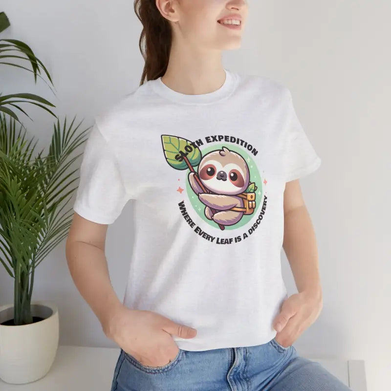 Thrilling Sloth Expedition Tee ?? Unmatched Comfort and Style - Ash / s T-shirt