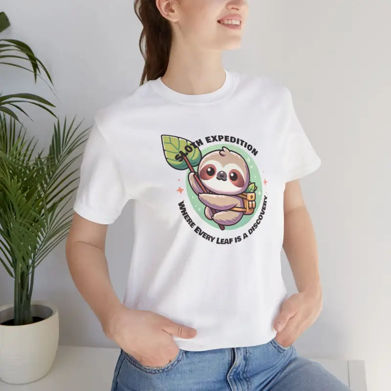 Thrilling Sloth Expedition Tee ?? Unmatched Comfort and Style - White / s T-shirt