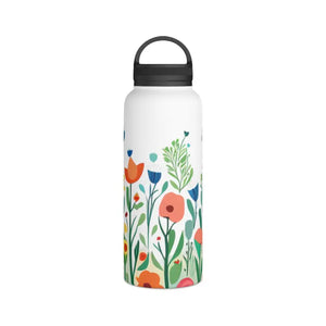 Stay Hydrated Wildflowers Stainless Steel Water Bottle - Dipaliz - White / 32oz - Bottles