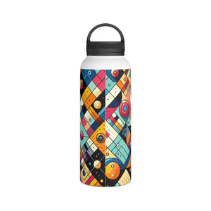 Stainless Steel Water Bottle Geometrical Pattern Bold - Dipaliz - Bottles