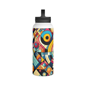Stainless Steel Water Bottle Geometrical Pattern Bold - Dipaliz - Bottles