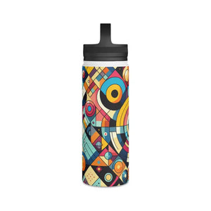 Stainless Steel Water Bottle Geometrical Pattern Bold - Dipaliz - Bottles