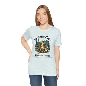 Camp Fire Short Sleeve Tee for Outdoor Enthusiasts - Dipaliz - T-shirts